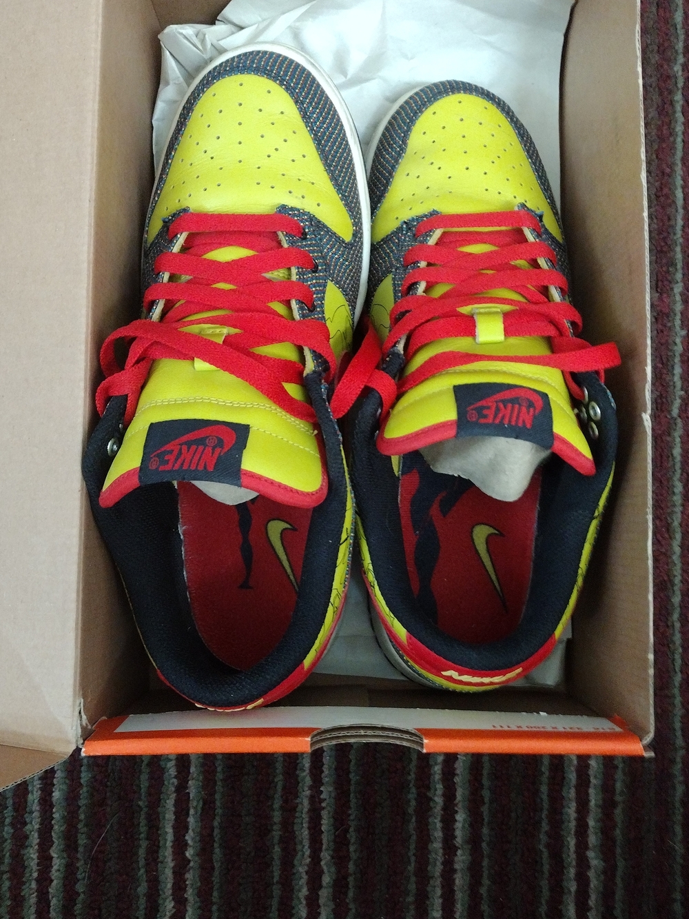 Nike Kids' Bright Yellow & Red Low-Top Sneakers